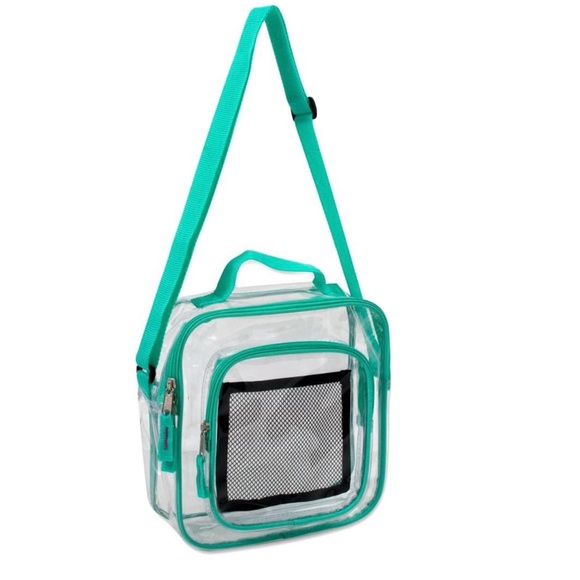 Handbags - Stadium ready, clear and mint green crossbody!